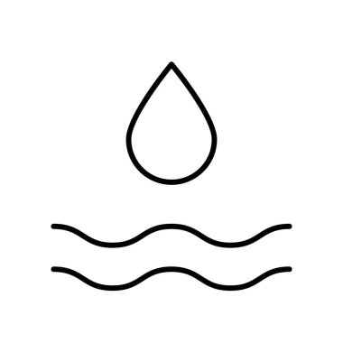  su simgesi, vektör illüstrasyonu 