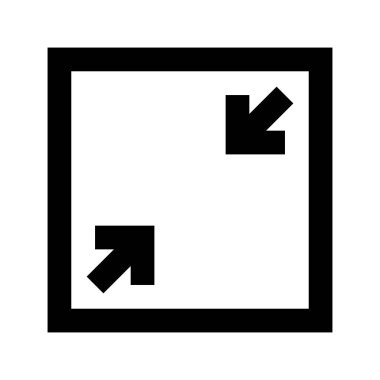 Tam Ekran Ölçeklendirme Okları simgesi, vektör illüstrasyonu