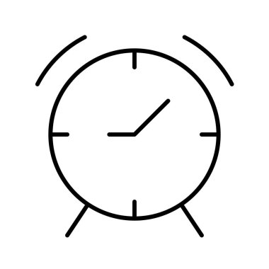 Alarm saati simgesi, vektör illüstrasyonu