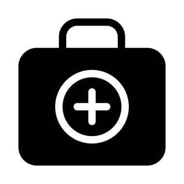 Poşet İlaç simgesi, vektör illüstrasyonu