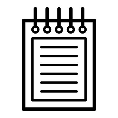 Notlar Eğitim simgesi, vektör illüstrasyonu