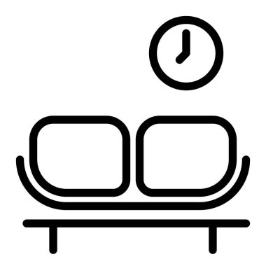 Bekleme Odası simgesi, vektör çizimi  