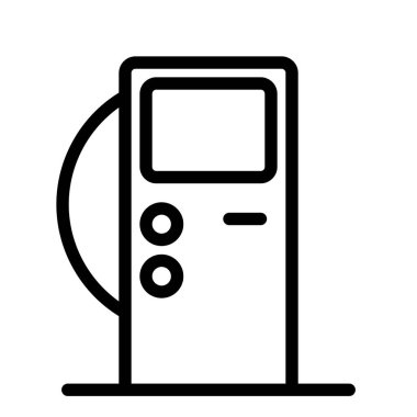 benzin istasyonu simgesi, vektör illüstrasyonu 