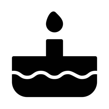 Doğum günü Keki simgesi, vektör illüstrasyonu