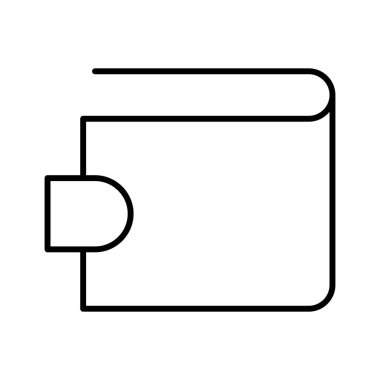 Cüzdan simgesi, vektör illüstrasyonu  