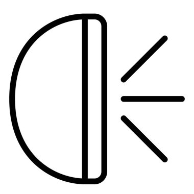 Otomobil Işığı Mekanik simgesi, vektör illüstrasyonu