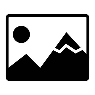 Peyzaj simgesi, vektör illüstrasyonu