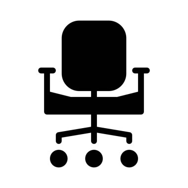 Sandalye Simgesi, vektör illüstrasyonu