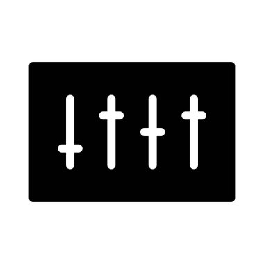 Kaydırıcı Fader Karıştırıcı simgesi, vektör illüstrasyonu