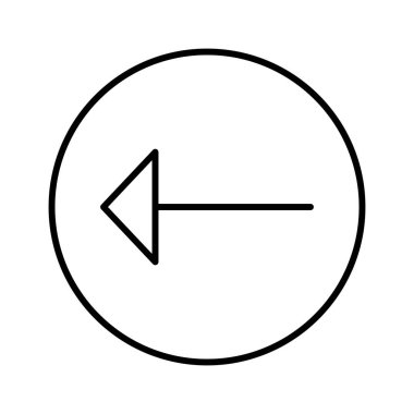 Sol Ok simgesi, vektör