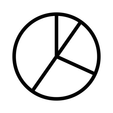 Pasta çizelgesi simgesi, vektör illüstrasyonu