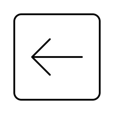 Backarrow simgesi, vektör illüstrasyonu