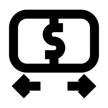 Para Takas Doları simgesi, vektör illüstrasyonu