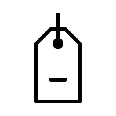 Alışveriş sembolü, Etiket Silme simgesi, vektör illüstrasyonu