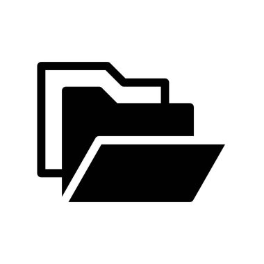 Beyaz arkaplan, vektör illüstrasyonunda Dizin simgesini yeniden aç