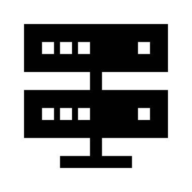 Sunucu Çalışma Ofisi İş simgesi, vektör illüstrasyonu