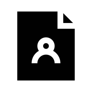 Beyaz arkaplan üzerindeki belge simgesi, vektör illüstrasyonu