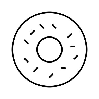 donut simgesi, vektör çizimi