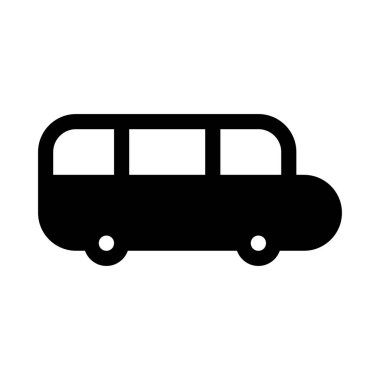 Okul servisi simgesi, vektör illüstrasyonu