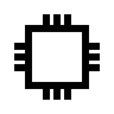 Ana Çip Elektronik simgesi, vektör illüstrasyonu