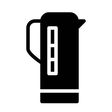 Su ısıtıcısı simgesi, vektör çizimi 