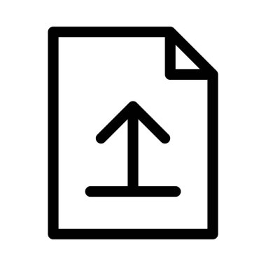 Beyaz arkaplan üzerindeki belge simgesi, vektör illüstrasyonu