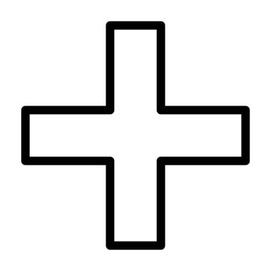 Çapraz simge, vektör çizimi