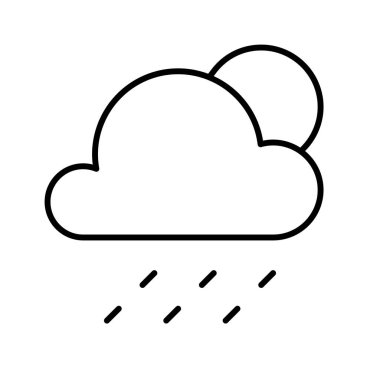  yağmur simgesi, vektör illüstrasyonu