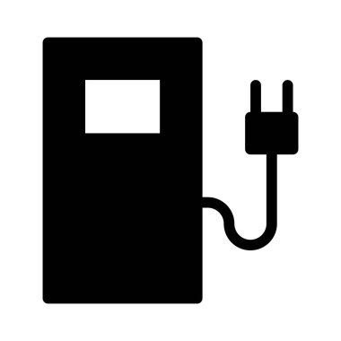 benzin istasyonu simgesi, vektör illüstrasyonu 