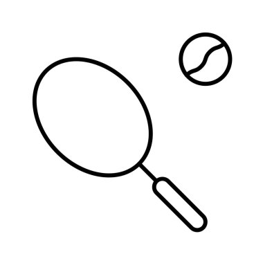 Tenis simgesi, vektör illüstrasyonu 