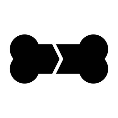 Kemik Kırığı simgesi, vektör illüstrasyonu