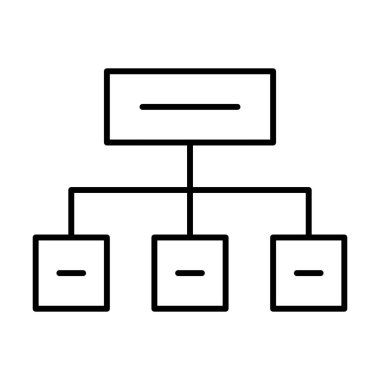 Durum haritası hiyerarşi simgesi, vektör illüstrasyonu