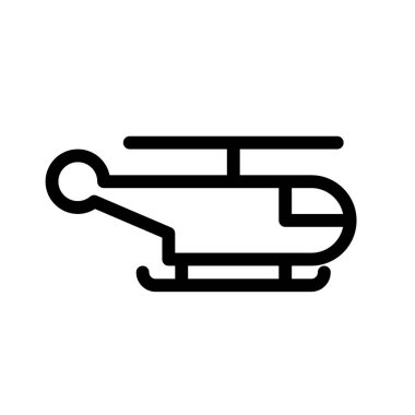 Helikopter simgesi, vektör illüstrasyonu 