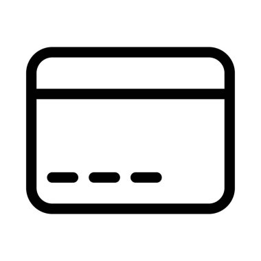 Beyaz arkaplanda Banka Kartı simgesi, vektör illüstrasyonu