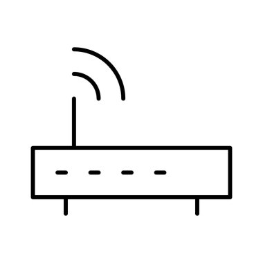 Beyaz arkaplanda Wifi simgesi, vektör illüstrasyonu