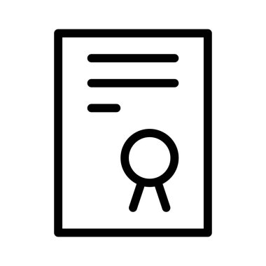 Sertifika simgesi, vektör illüstrasyonu