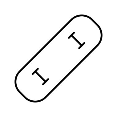 Kaykay simgesi, vektör illüstrasyonu