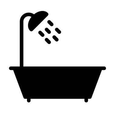 Banyo simgesi, vektör illüstrasyonu