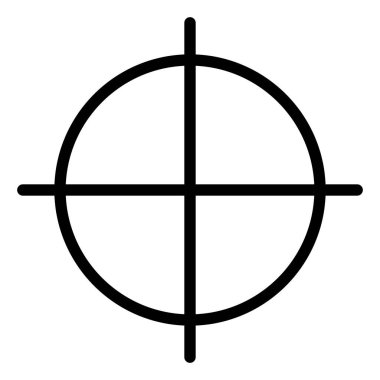 Beyaz arkaplanda hedef simgesi, vektör illüstrasyonu