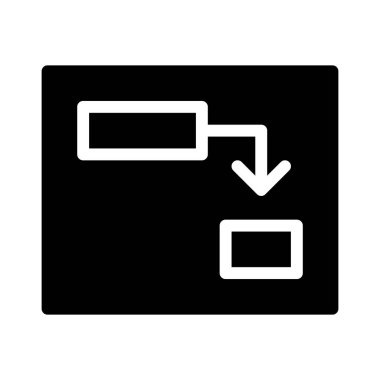 Gantt Grafik simgesi, vektör illüstrasyonu