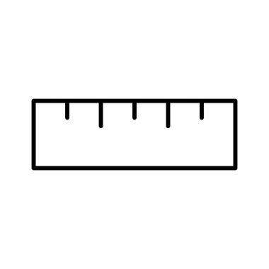 cetvel simgesi, vektör illüstrasyonu