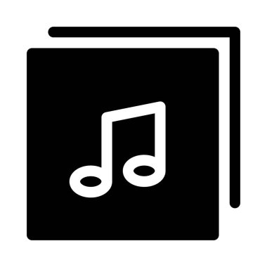 Notalar Müzik simgesi, vektör illüstrasyonu 