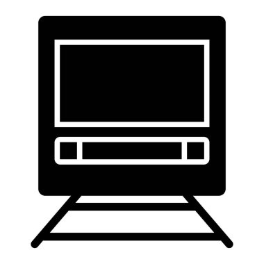 tren simgesi, vektör illüstrasyonu