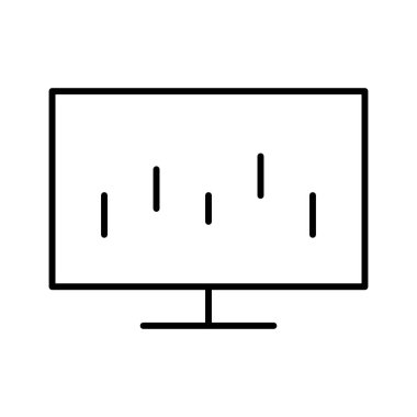 Satış Analitik simgesi, vektör illüstrasyonu