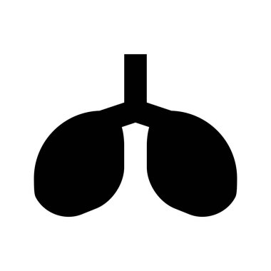 akciğer simgesi, vektör illüstrasyonu
