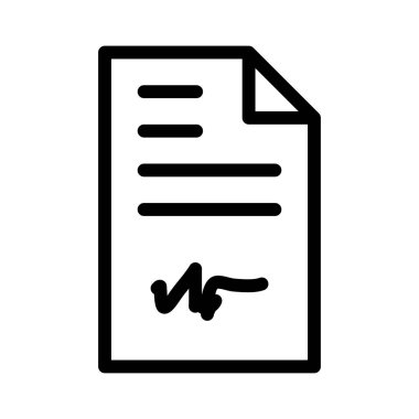 Kontrat Sigorta simgesi, vektör illüstrasyonu