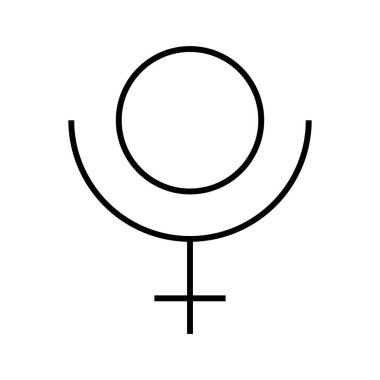 Plüton simgesi, vektör illüstrasyonu   