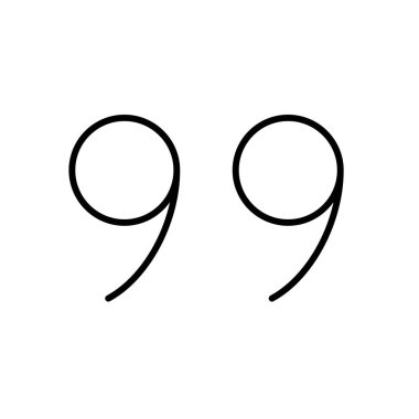 alıntı işareti simgesi, vektör illüstrasyonu