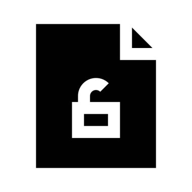 Beyaz arkaplan, vektör illüstrasyonunda belge açma simgesi