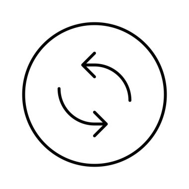 Sync Arrows simgesi, vektör illüstrasyonu 